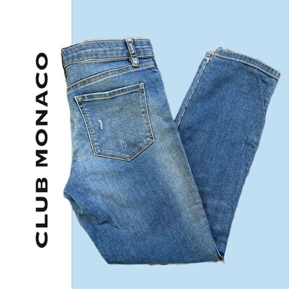 Club Monaco Women’s‎ Lightly Distressed Jeans - Size 6 - Picture 2 of 3